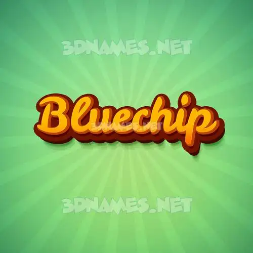 bluechip in Green Rays style - 3D name wallpaper bluechip in Green Rays style - 3D name wallpaper