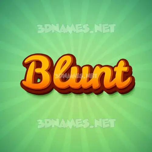 blunt in Green Rays style - 3D name wallpaper