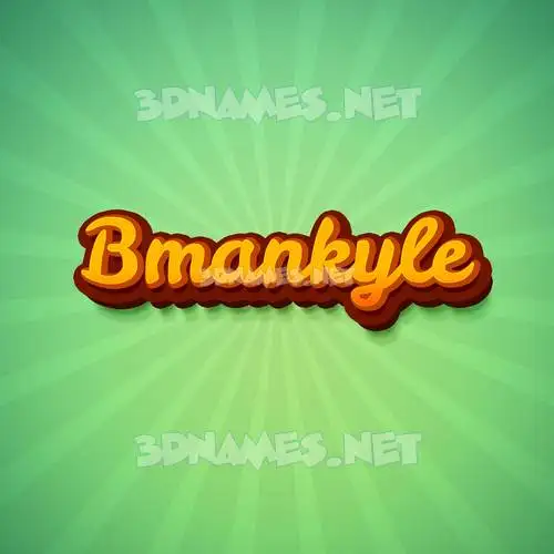 bmankyle in Green Rays style - 3D name wallpaper