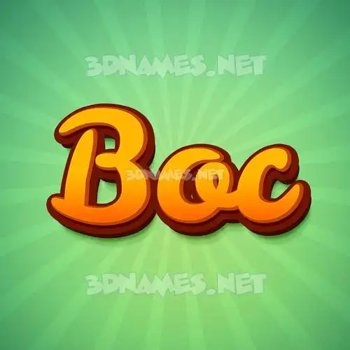 boc in Green Rays style - 3D name wallpaper boc in Green Rays style - 3D name wallpaper