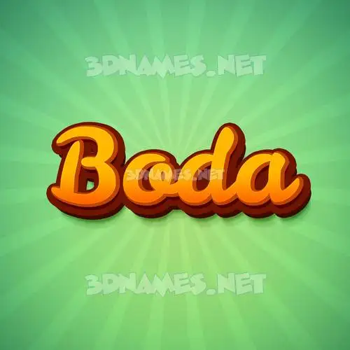 boda in Green Rays style - 3D name wallpaper boda in Green Rays style - 3D name wallpaper