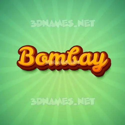 bombay in Green Rays style - 3D name wallpaper bombay in Green Rays style - 3D name wallpaper