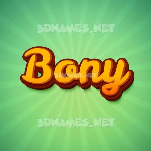 bony in Green Rays style - 3D name wallpaper bony in Green Rays style - 3D name wallpaper