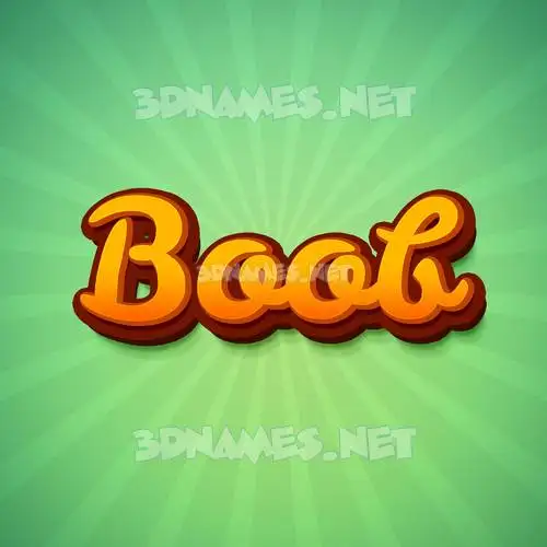 boob in Green Rays style - 3D name wallpaper
