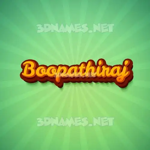 boopathiraj in Green Rays style - 3D name wallpaper