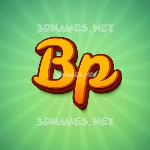 bp in Green Rays style - 3D name wallpaper bp in Green Rays style - 3D name wallpaper