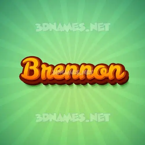 brennon in Green Rays style - 3D name wallpaper