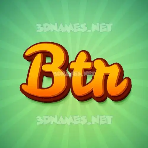 btr in Green Rays style - 3D name wallpaper btr in Green Rays style - 3D name wallpaper