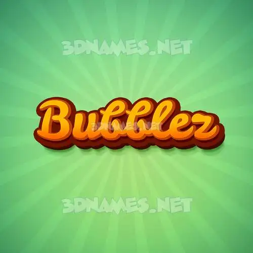 bubblez in Green Rays style - 3D name wallpaper bubblez in Green Rays style - 3D name wallpaper