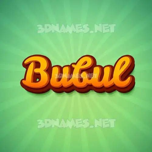 bubul in Green Rays style - 3D name wallpaper