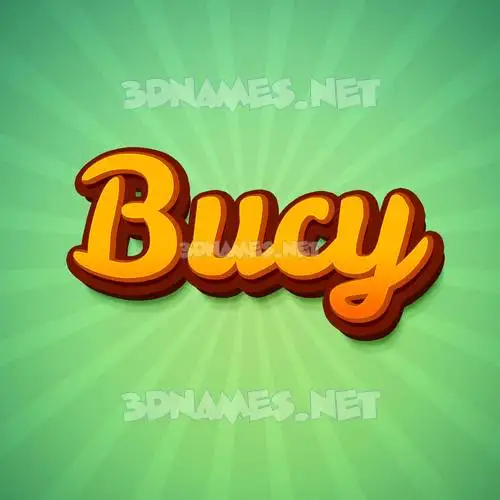 bucy in Green Rays style - 3D name wallpaper
