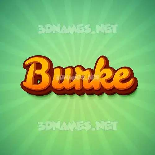 burke in Green Rays style - 3D name wallpaper