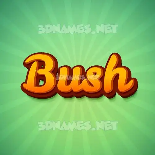 bush in Green Rays style - 3D name wallpaper bush in Green Rays style - 3D name wallpaper