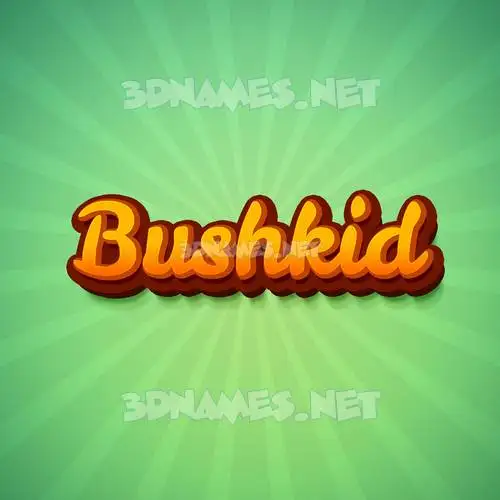 bushkid in Green Rays style - 3D name wallpaper