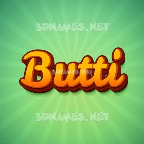butti in Green Rays style - 3D name wallpaper butti in Green Rays style - 3D name wallpaper