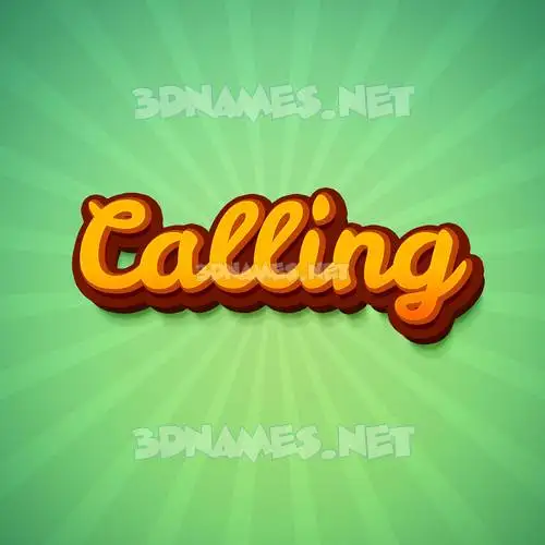 calling in Green Rays style - 3D name wallpaper calling in Green Rays style - 3D name wallpaper