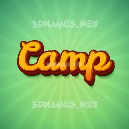 camp in Green Rays style - 3D name wallpaper camp in Green Rays style - 3D name wallpaper