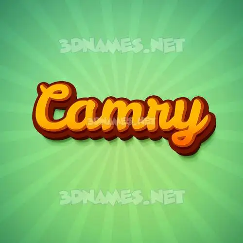 camry in Green Rays style - 3D name wallpaper camry in Green Rays style - 3D name wallpaper