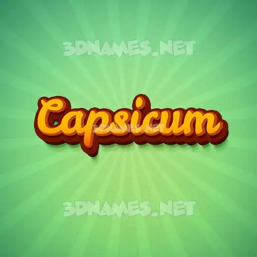 capsicum in Green Rays style - 3D name wallpaper capsicum in Green Rays style - 3D name wallpaper