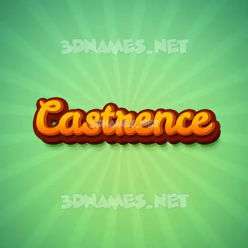 castrence in Green Rays style - 3D name wallpaper