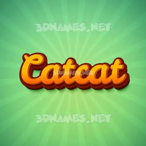 catcat in Green Rays style - 3D name wallpaper catcat in Green Rays style - 3D name wallpaper