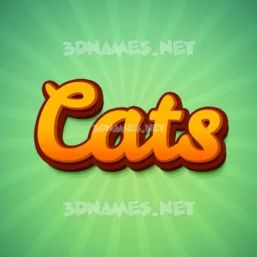 cats in Green Rays style - 3D name wallpaper cats in Green Rays style - 3D name wallpaper