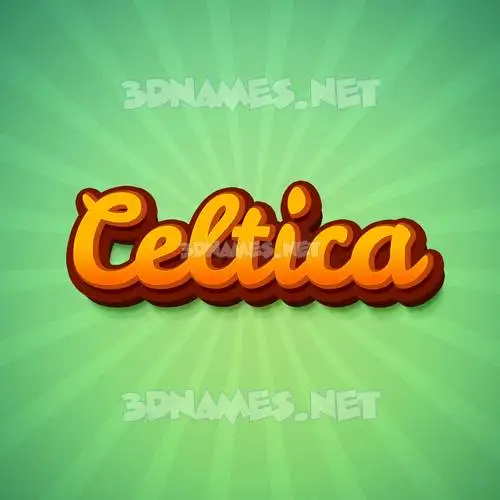 celtica in Green Rays style - 3D name wallpaper celtica in Green Rays style - 3D name wallpaper