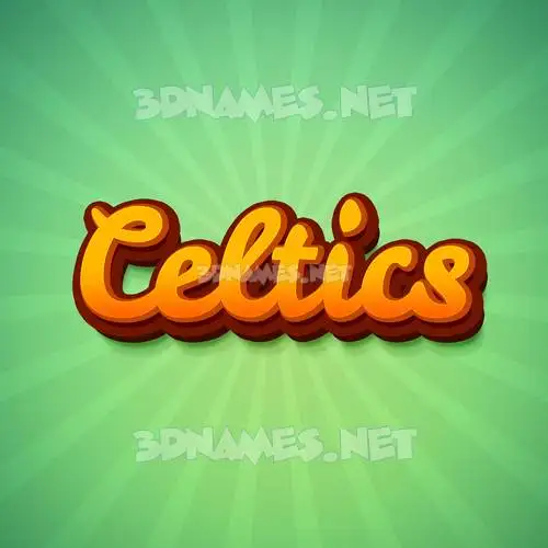 celtics in Green Rays style - 3D name wallpaper