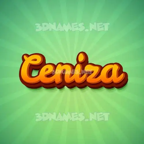 ceniza in Green Rays style - 3D name wallpaper