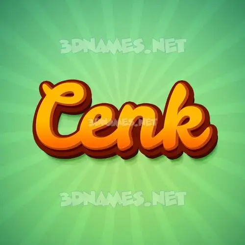 cenk in Green Rays style - 3D name wallpaper