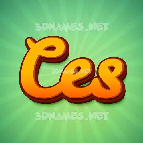 ces in Green Rays style - 3D name wallpaper