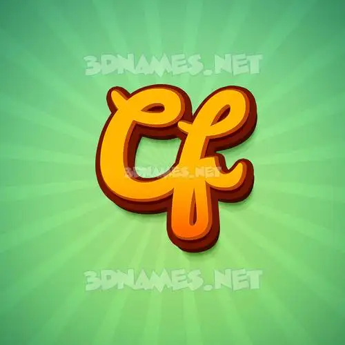 cf in Green Rays style - 3D name wallpaper cf in Green Rays style - 3D name wallpaper