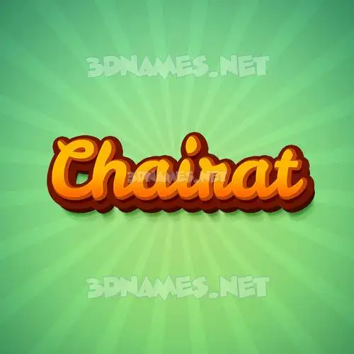 chairat in Green Rays style - 3D name wallpaper