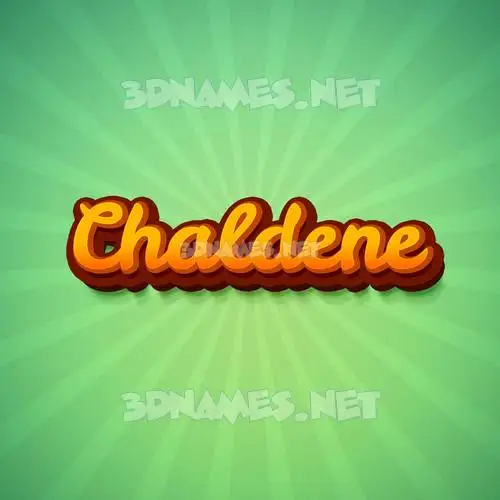 chaldene in Green Rays style - 3D name wallpaper