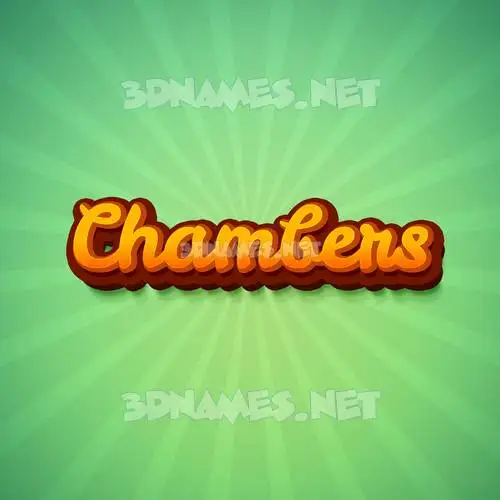 chambers in Green Rays style - 3D name wallpaper