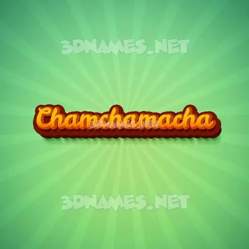 chamchamacha in Green Rays style - 3D name wallpaper