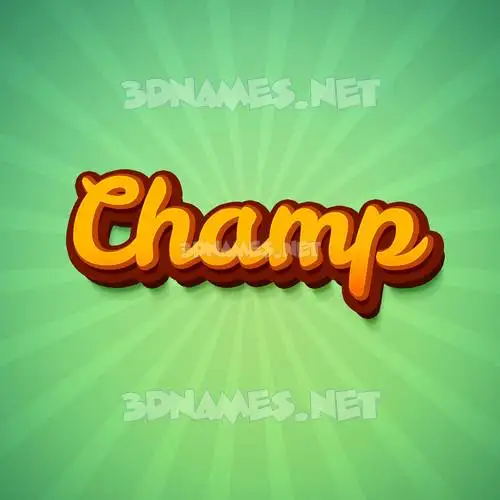 champ in Green Rays style - 3D name wallpaper champ in Green Rays style - 3D name wallpaper