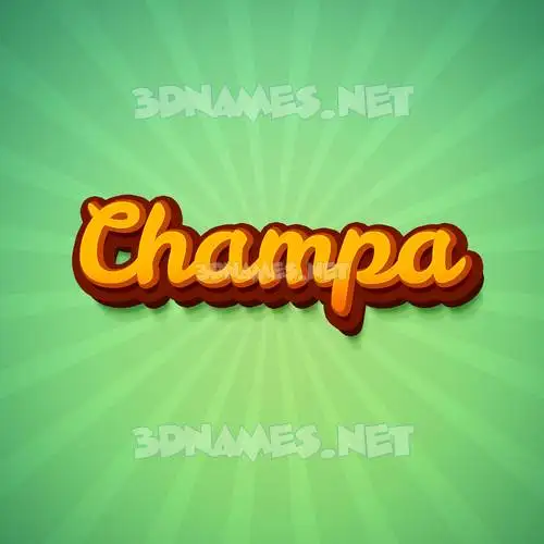 champa in Green Rays style - 3D name wallpaper champa in Green Rays style - 3D name wallpaper
