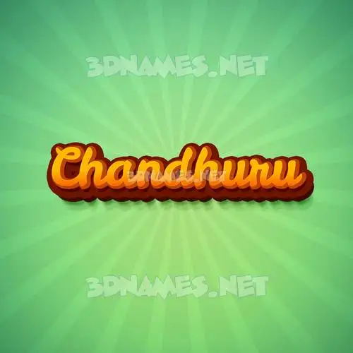 chandhuru in Green Rays style - 3D name wallpaper