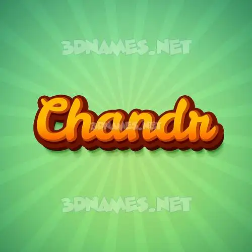 chandr in Green Rays style - 3D name wallpaper