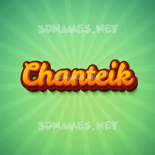 chanteik in Green Rays style - 3D name wallpaper