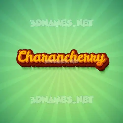 charancherry in Green Rays style - 3D name wallpaper