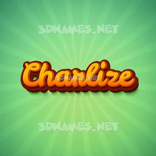 charlize in Green Rays style - 3D name wallpaper charlize in Green Rays style - 3D name wallpaper