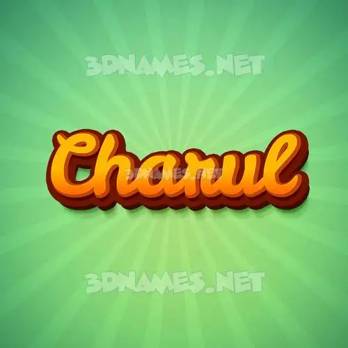 charul in Green Rays style - 3D name wallpaper