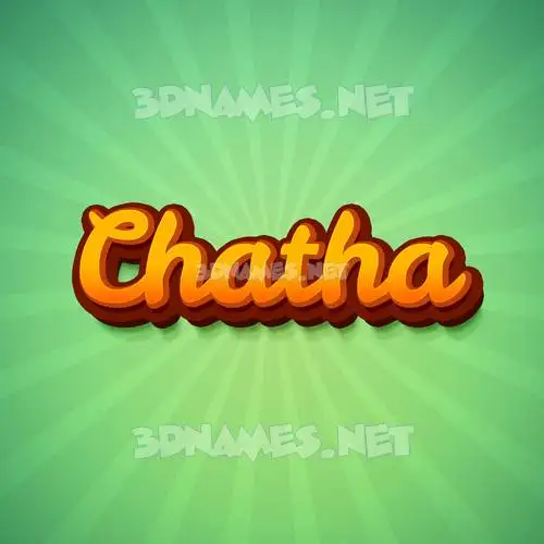 chatha in Green Rays style - 3D name wallpaper