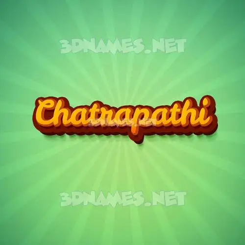 chatrapathi in Green Rays style - 3D name wallpaper