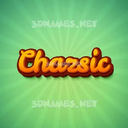 chazsic in Green Rays style - 3D name wallpaper