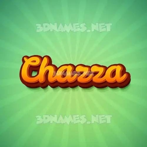 chazza in Green Rays style - 3D name wallpaper