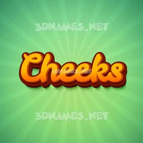 cheeks in Green Rays style - 3D name wallpaper