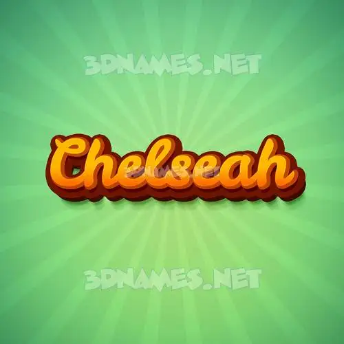 chelseah in Green Rays style - 3D name wallpaper